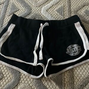 Justice Black and White children’s Shorts
